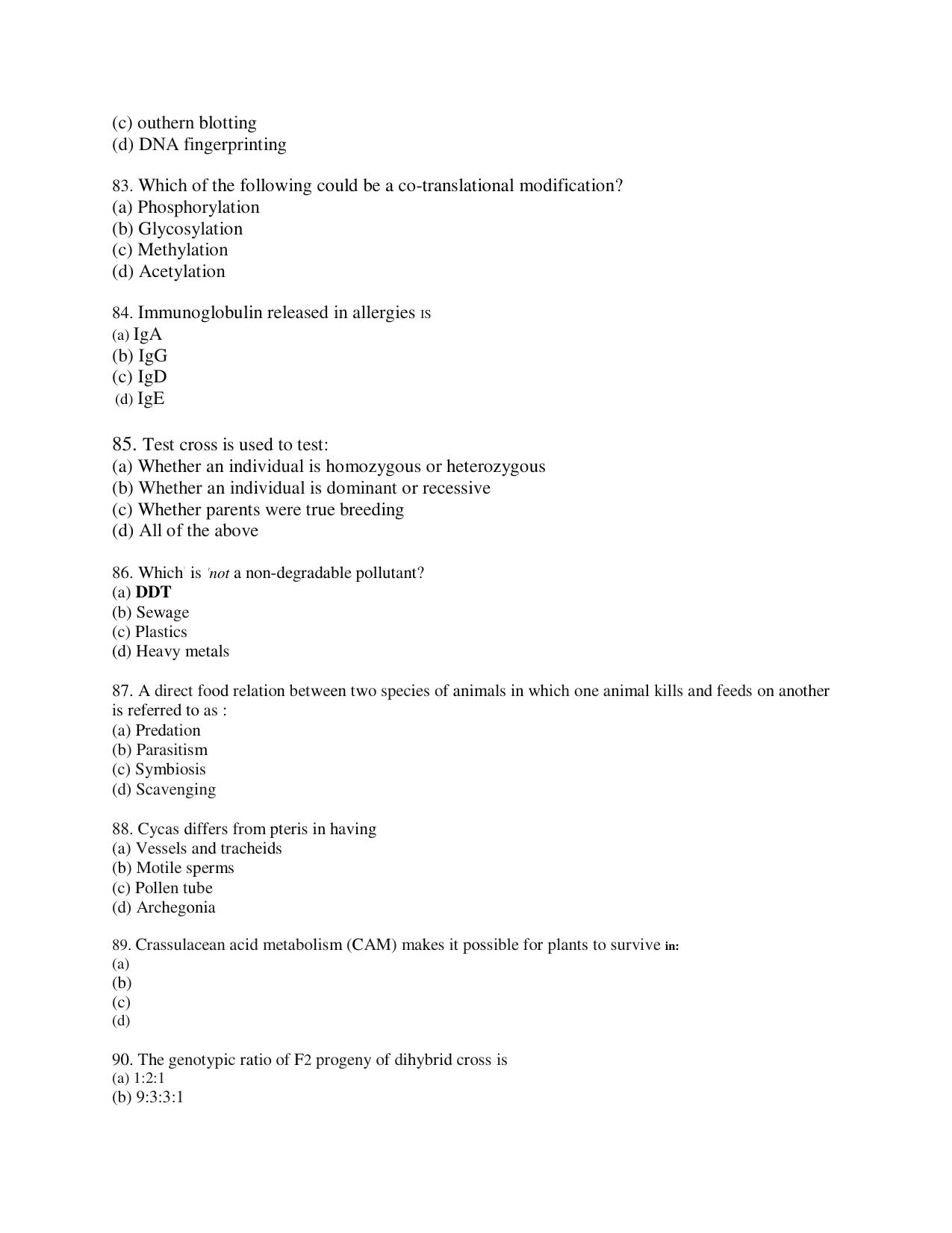 KUET 2023 M.Sc. BioChemistry Question Paper - Page 140