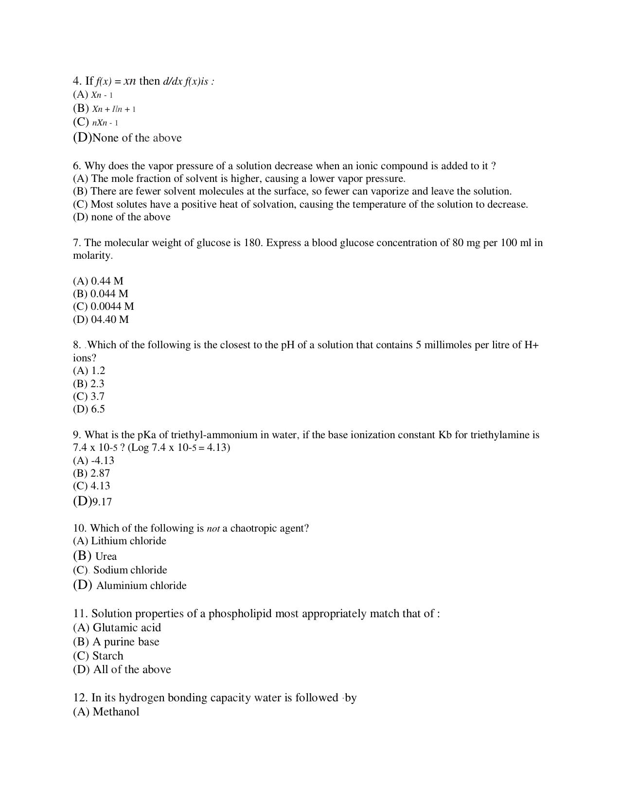 KUET 2023 M.Sc. BioChemistry Question Paper - Page 143