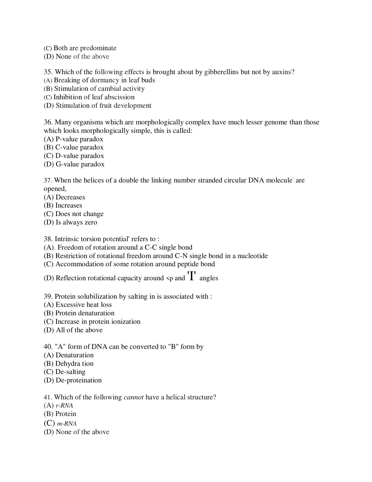 KUET 2023 M.Sc. BioChemistry Question Paper - Page 147
