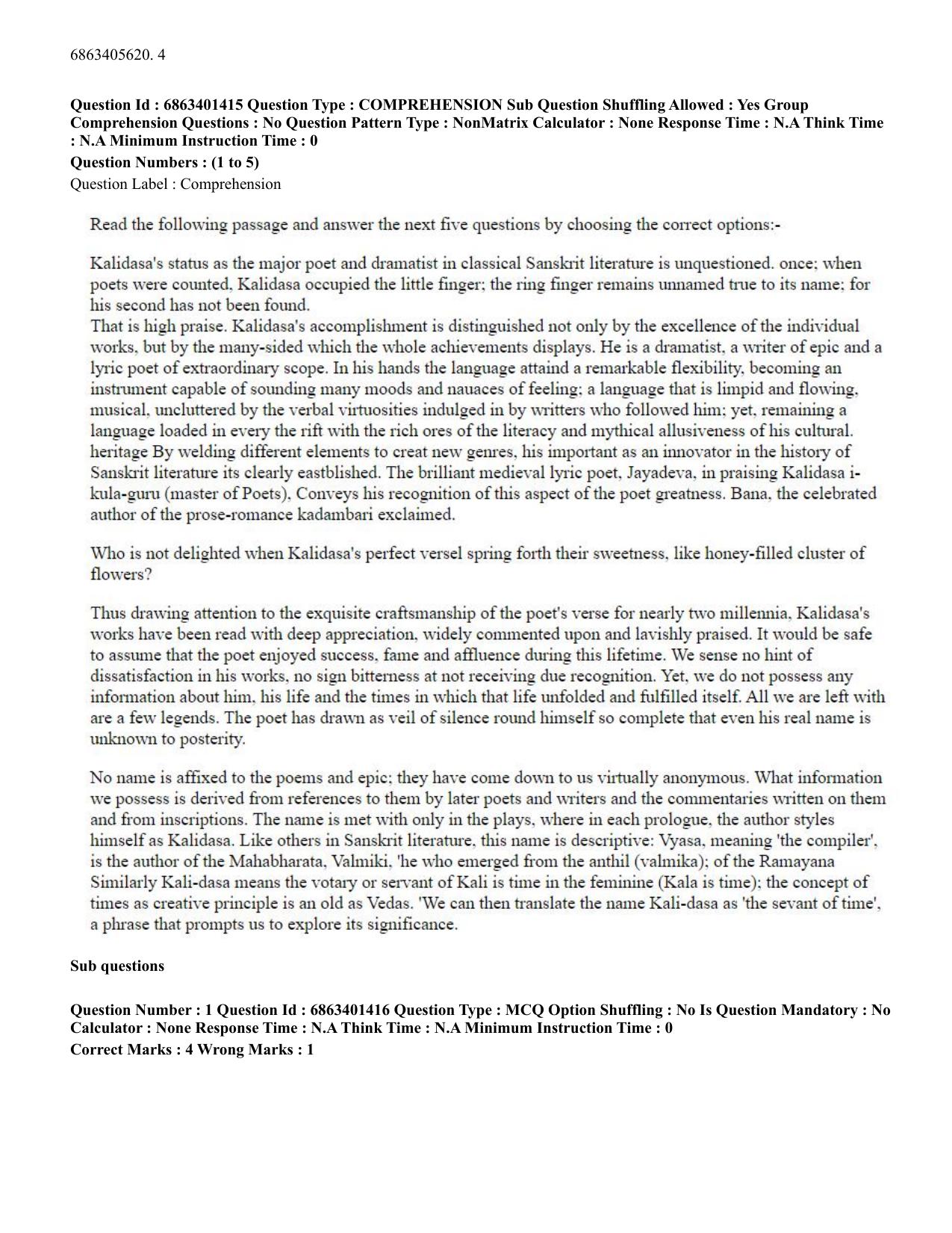 CUET PG 2023: MTQP11 – Water Engineering and Management (Eng.)-Shift 2 (05-06-2023) Question Paper - Page 5