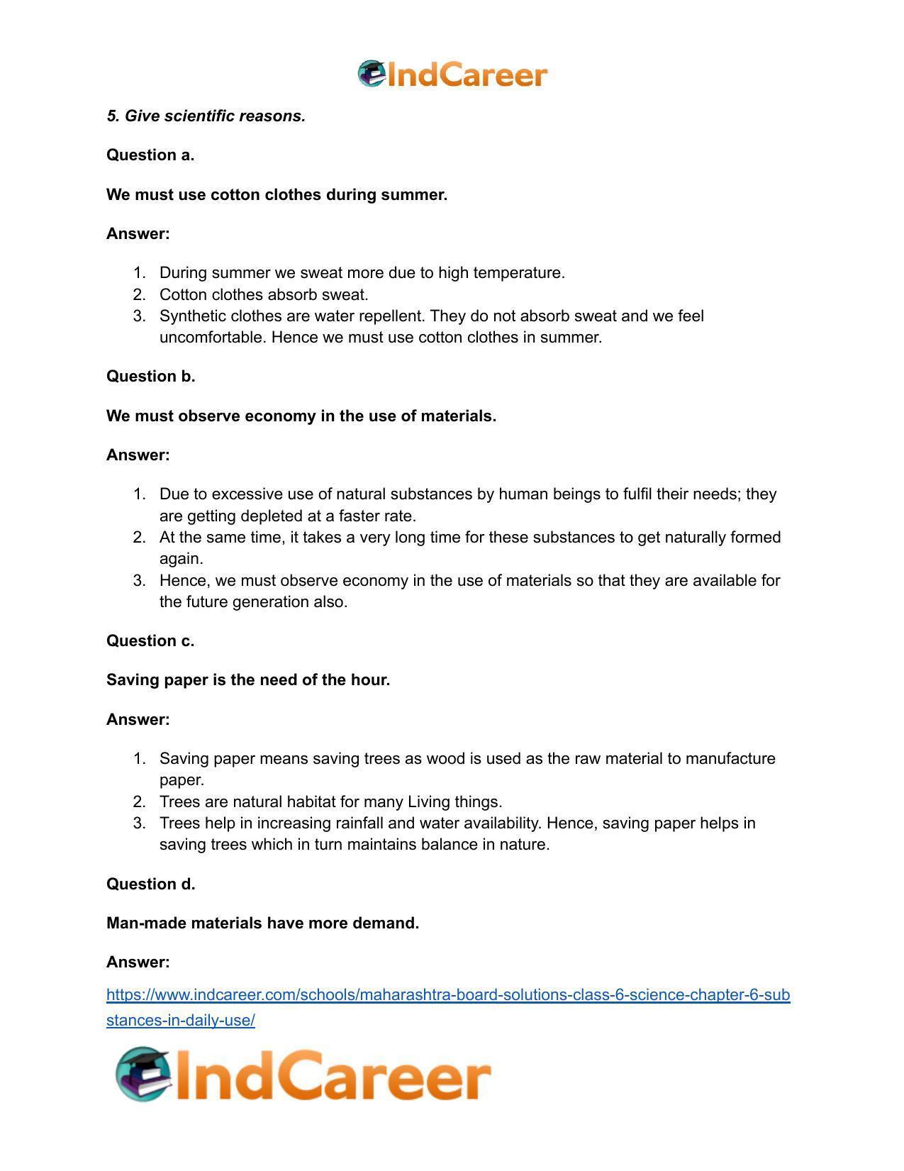Maharashtra Board Solutions Class 6-Science: Chapter 6- Substances in Daily Use - Page 5