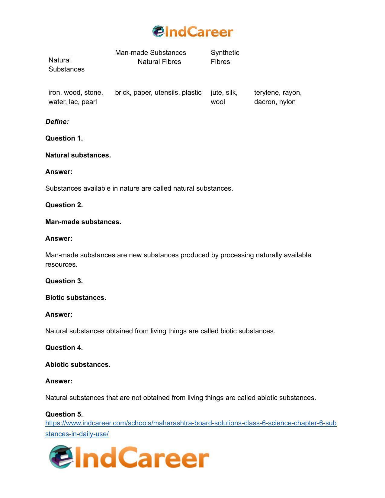 Maharashtra Board Solutions Class 6-Science: Chapter 6- Substances in Daily Use - Page 12