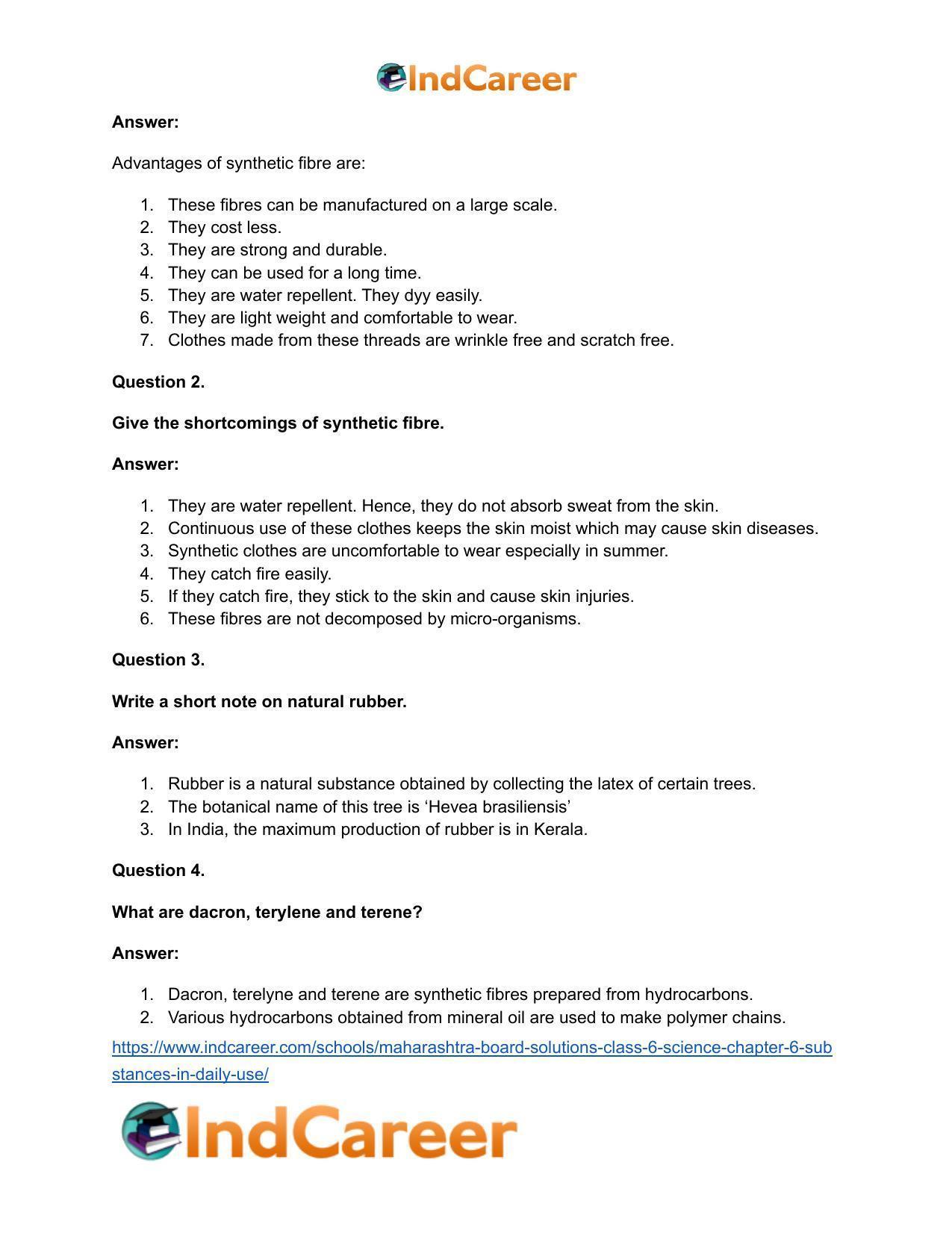 Maharashtra Board Solutions Class 6-Science: Chapter 6- Substances in Daily Use - Page 15