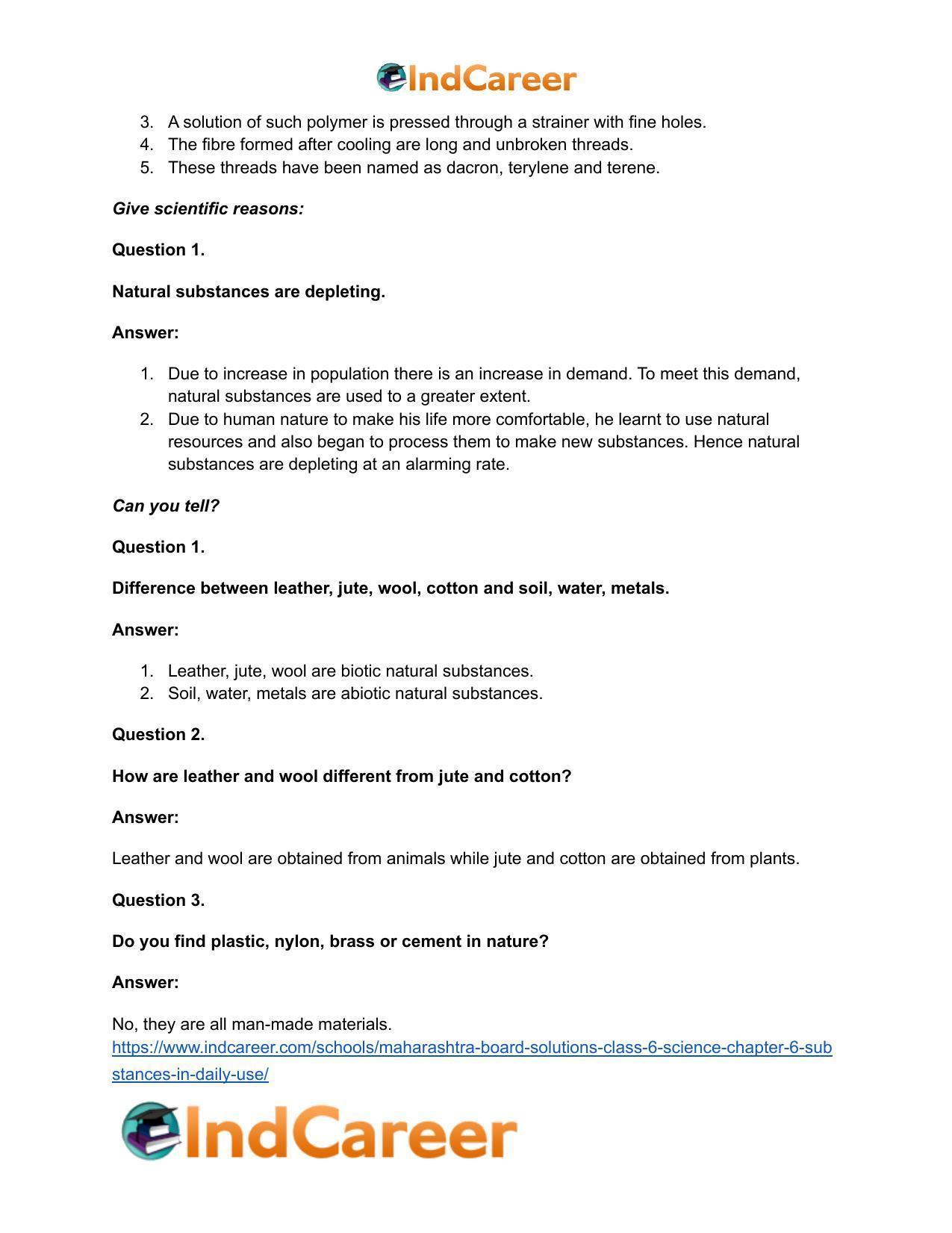 Maharashtra Board Solutions Class 6-Science: Chapter 6- Substances in Daily Use - Page 16