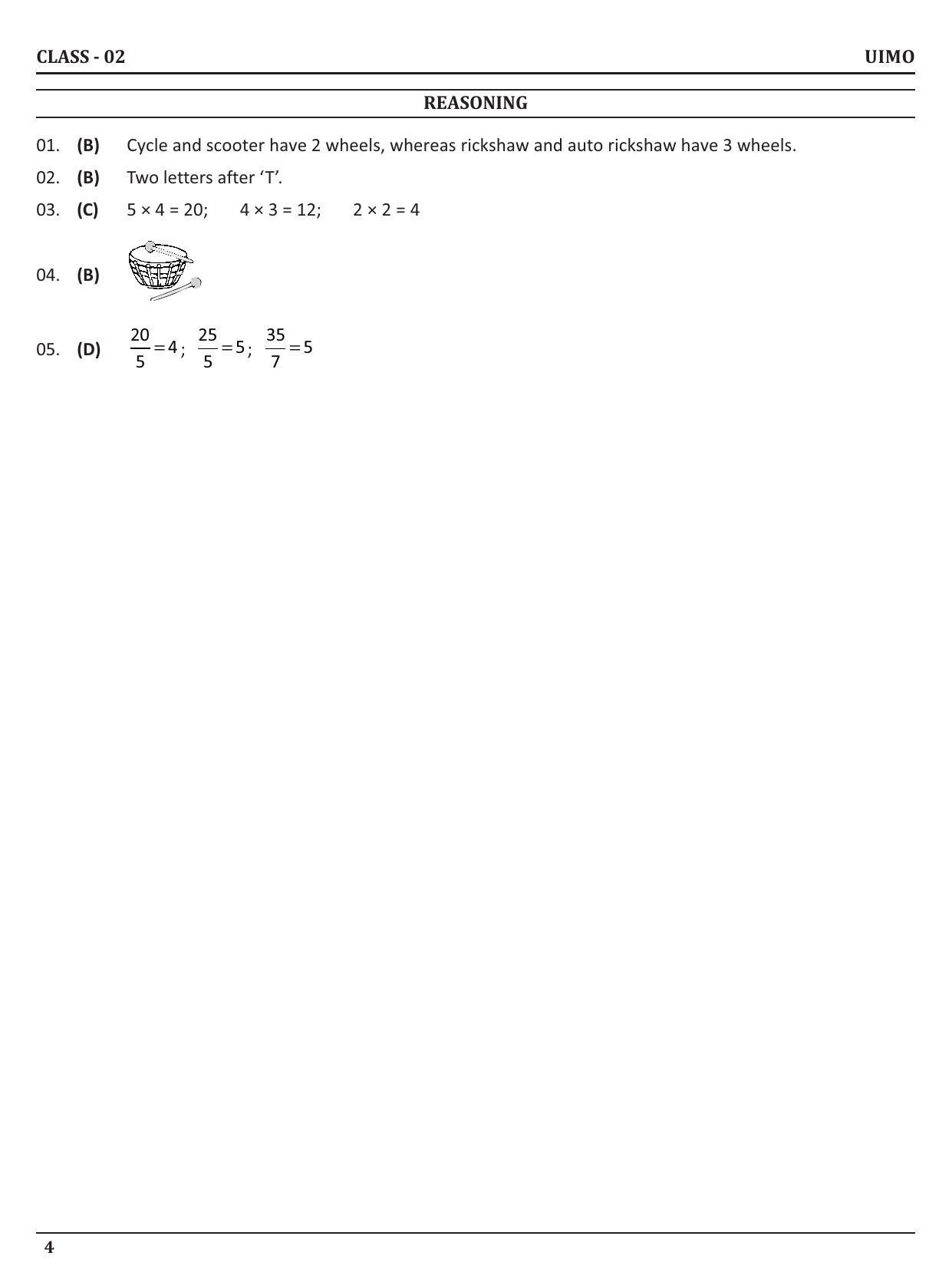 UIMO Class 2 2023 Sample Paper  - Page 4