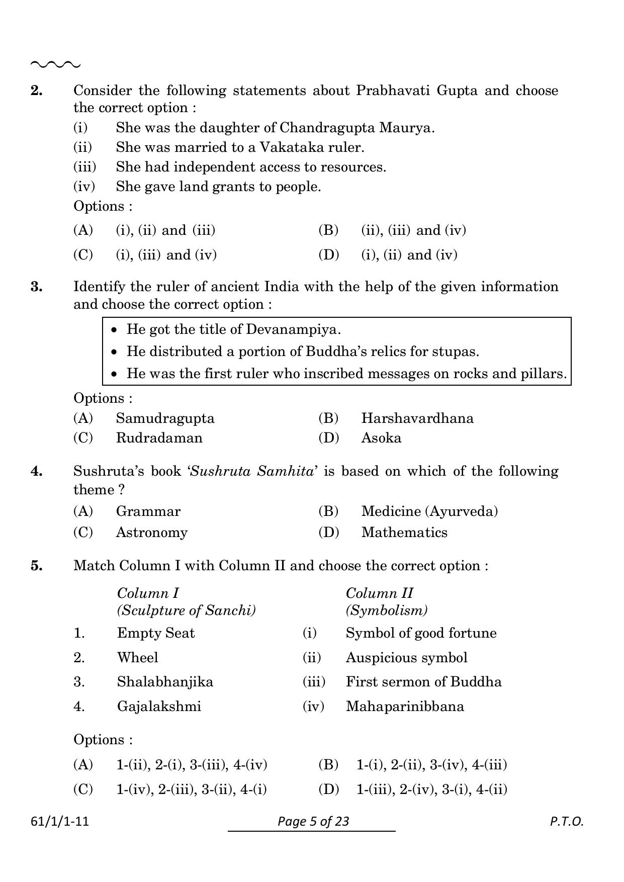 CBSE Class 12 61-1-1 History 2024 Question Paper - Page 5