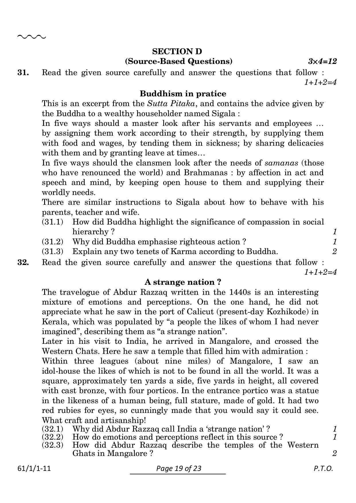 CBSE Class 12 61-1-1 History 2024 Question Paper - Page 19