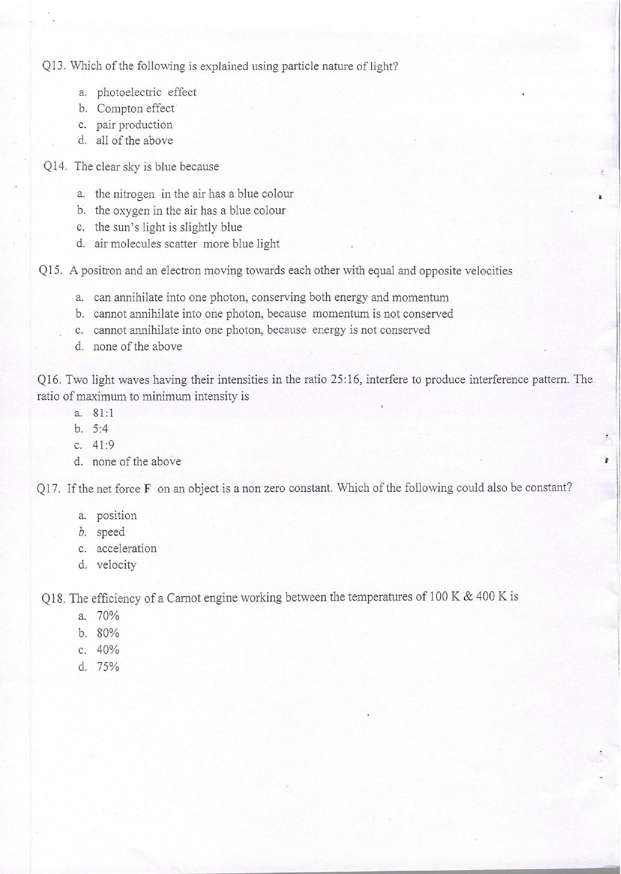 KUET 2024 Integrated BSc MSc in Physics/Energy Studies Question Paper - Page 4