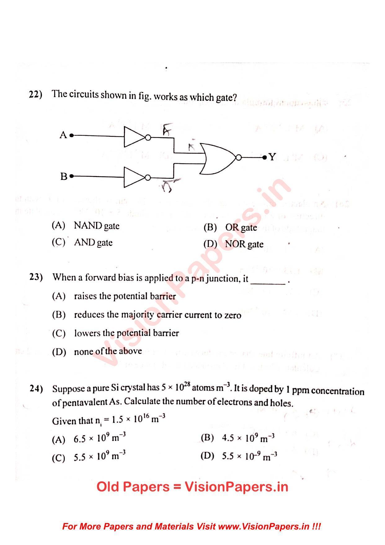 GUJCET Physics 2022 Question Paper - Page 7