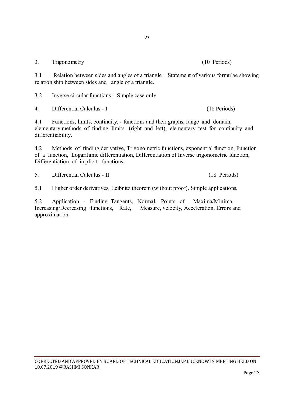 EFFECTIVE FROM JULY 2019-20 - SIX SEMESTER DIPLOMA COURSE IN INSTRUMENTATION AND CONTROL ENGINEERING - Page 25