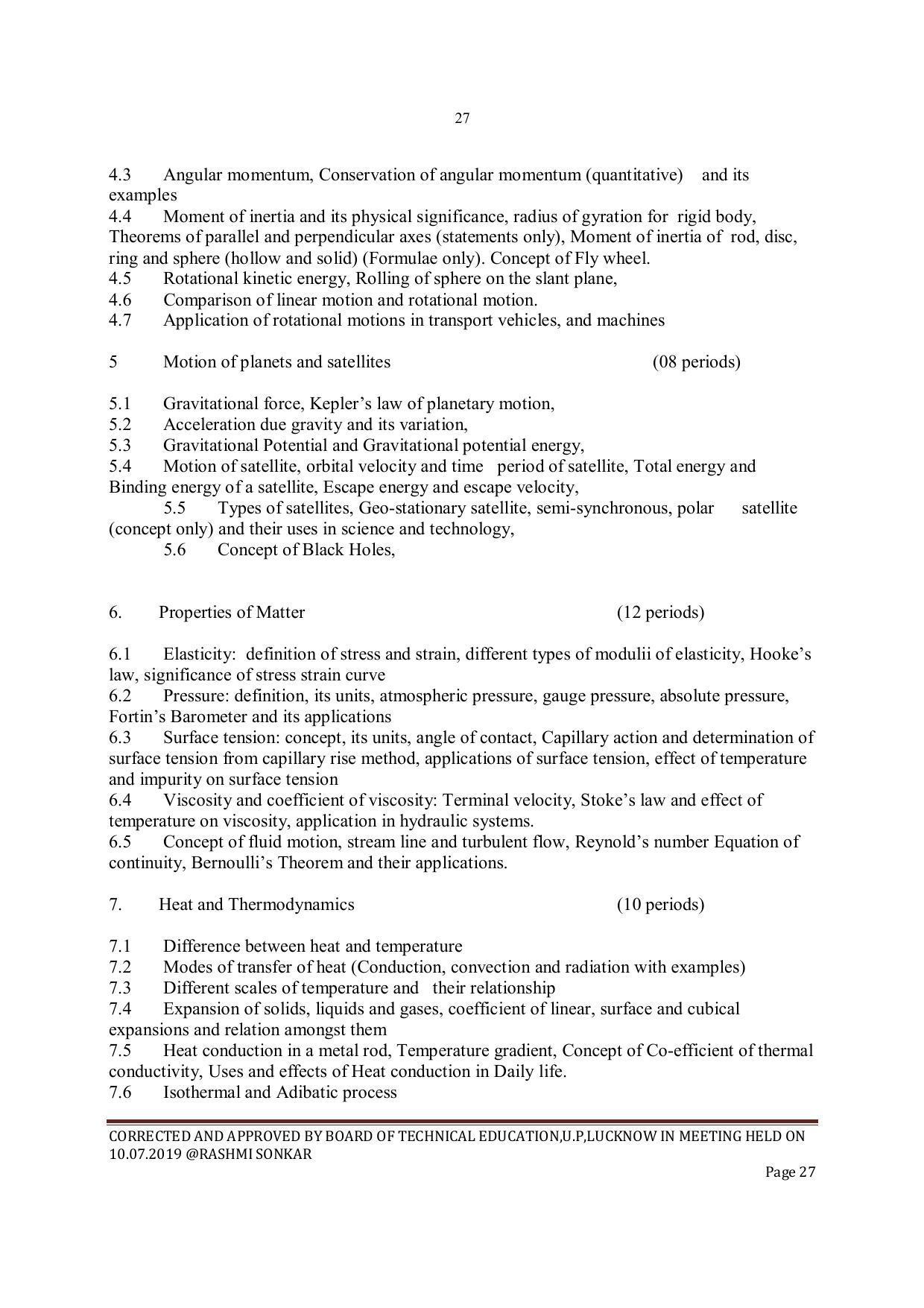 EFFECTIVE FROM JULY 2019-20 - SIX SEMESTER DIPLOMA COURSE IN INSTRUMENTATION AND CONTROL ENGINEERING - Page 29