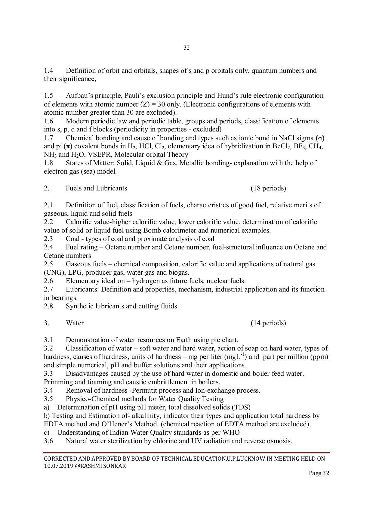 EFFECTIVE FROM JULY 2019-20 - SIX SEMESTER DIPLOMA COURSE IN INSTRUMENTATION AND CONTROL ENGINEERING - Page 34