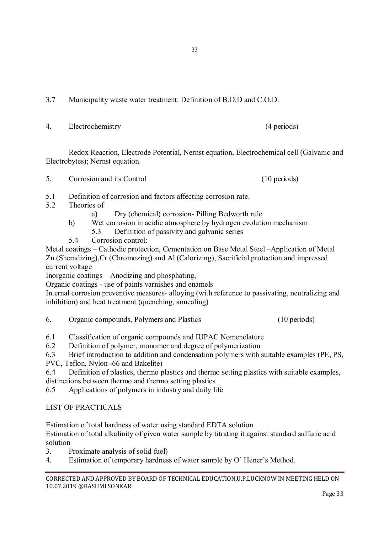 EFFECTIVE FROM JULY 2019-20 - SIX SEMESTER DIPLOMA COURSE IN INSTRUMENTATION AND CONTROL ENGINEERING - Page 35