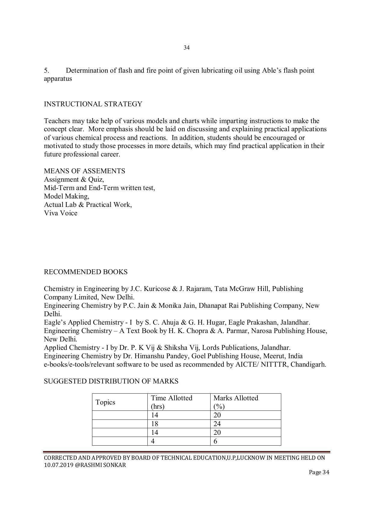 EFFECTIVE FROM JULY 2019-20 - SIX SEMESTER DIPLOMA COURSE IN INSTRUMENTATION AND CONTROL ENGINEERING - Page 36