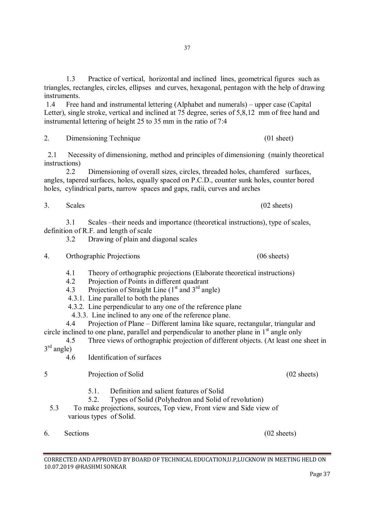 EFFECTIVE FROM JULY 2019-20 - SIX SEMESTER DIPLOMA COURSE IN INSTRUMENTATION AND CONTROL ENGINEERING - Page 39