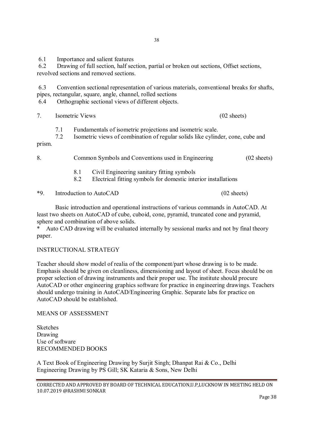 EFFECTIVE FROM JULY 2019-20 - SIX SEMESTER DIPLOMA COURSE IN INSTRUMENTATION AND CONTROL ENGINEERING - Page 40