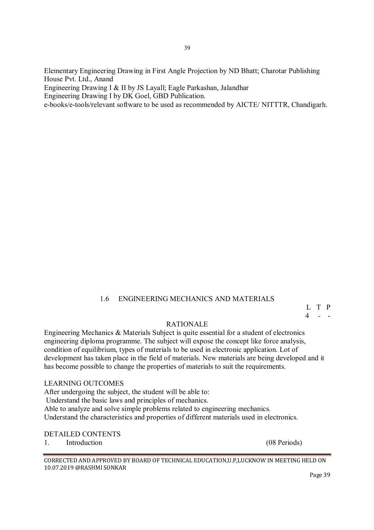 EFFECTIVE FROM JULY 2019-20 - SIX SEMESTER DIPLOMA COURSE IN INSTRUMENTATION AND CONTROL ENGINEERING - Page 41