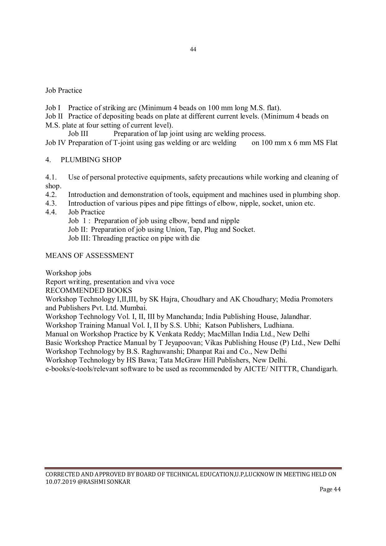 EFFECTIVE FROM JULY 2019-20 - SIX SEMESTER DIPLOMA COURSE IN INSTRUMENTATION AND CONTROL ENGINEERING - Page 46