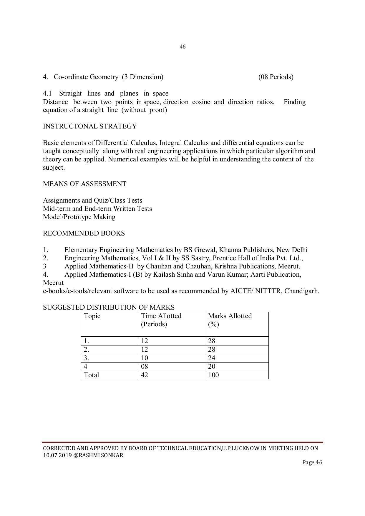 EFFECTIVE FROM JULY 2019-20 - SIX SEMESTER DIPLOMA COURSE IN INSTRUMENTATION AND CONTROL ENGINEERING - Page 48