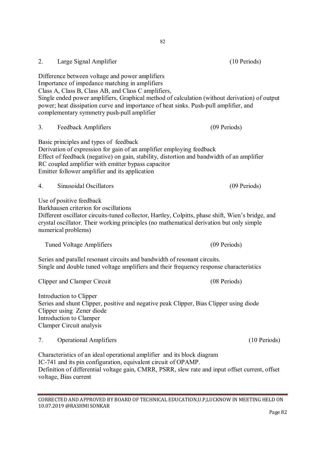 EFFECTIVE FROM JULY 2019-20 - SIX SEMESTER DIPLOMA COURSE IN INSTRUMENTATION AND CONTROL ENGINEERING - Page 84