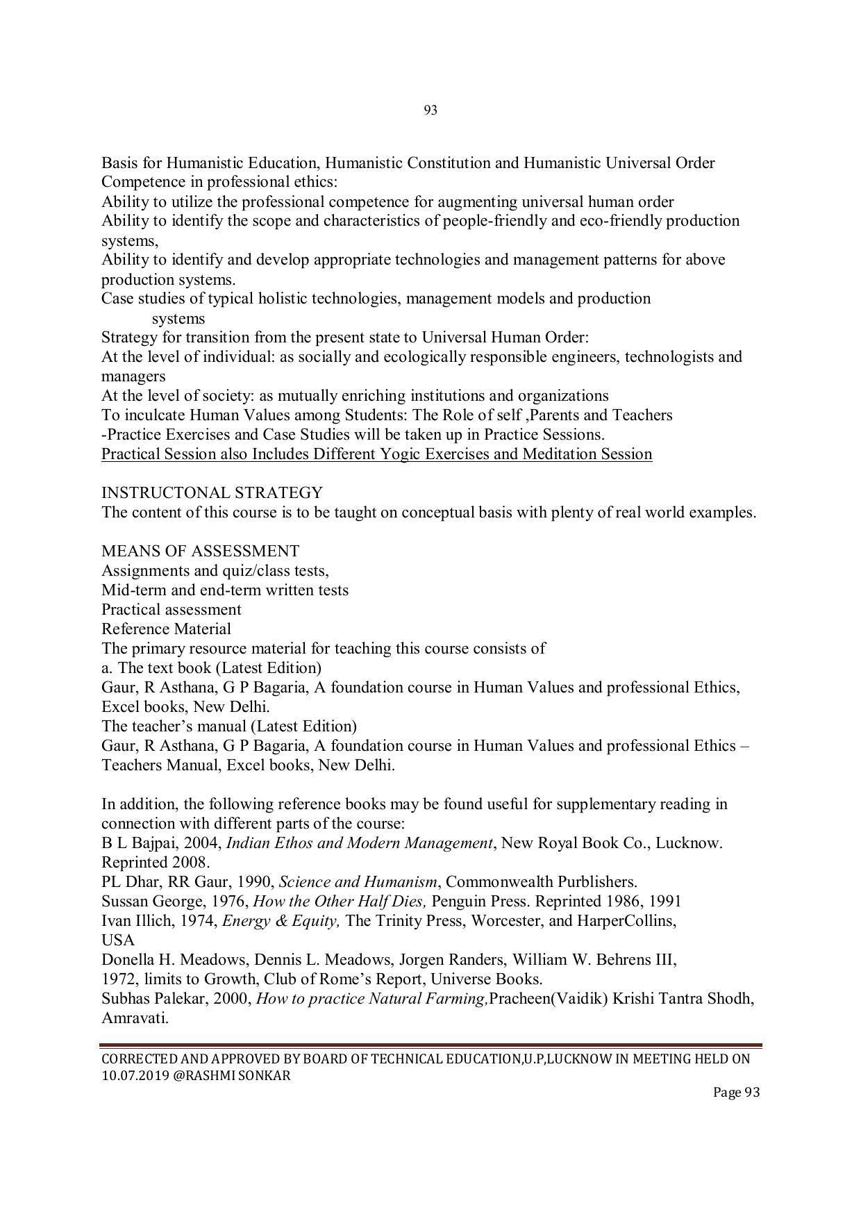 EFFECTIVE FROM JULY 2019-20 - SIX SEMESTER DIPLOMA COURSE IN INSTRUMENTATION AND CONTROL ENGINEERING - Page 95