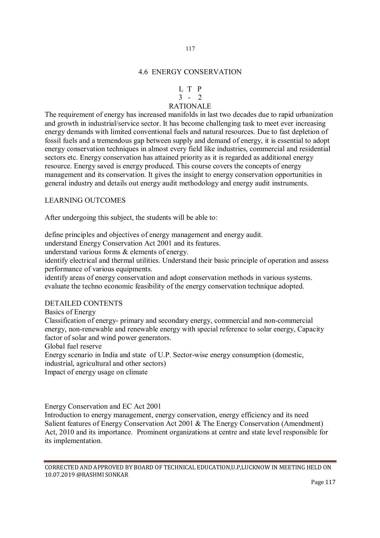 EFFECTIVE FROM JULY 2019-20 - SIX SEMESTER DIPLOMA COURSE IN INSTRUMENTATION AND CONTROL ENGINEERING - Page 119