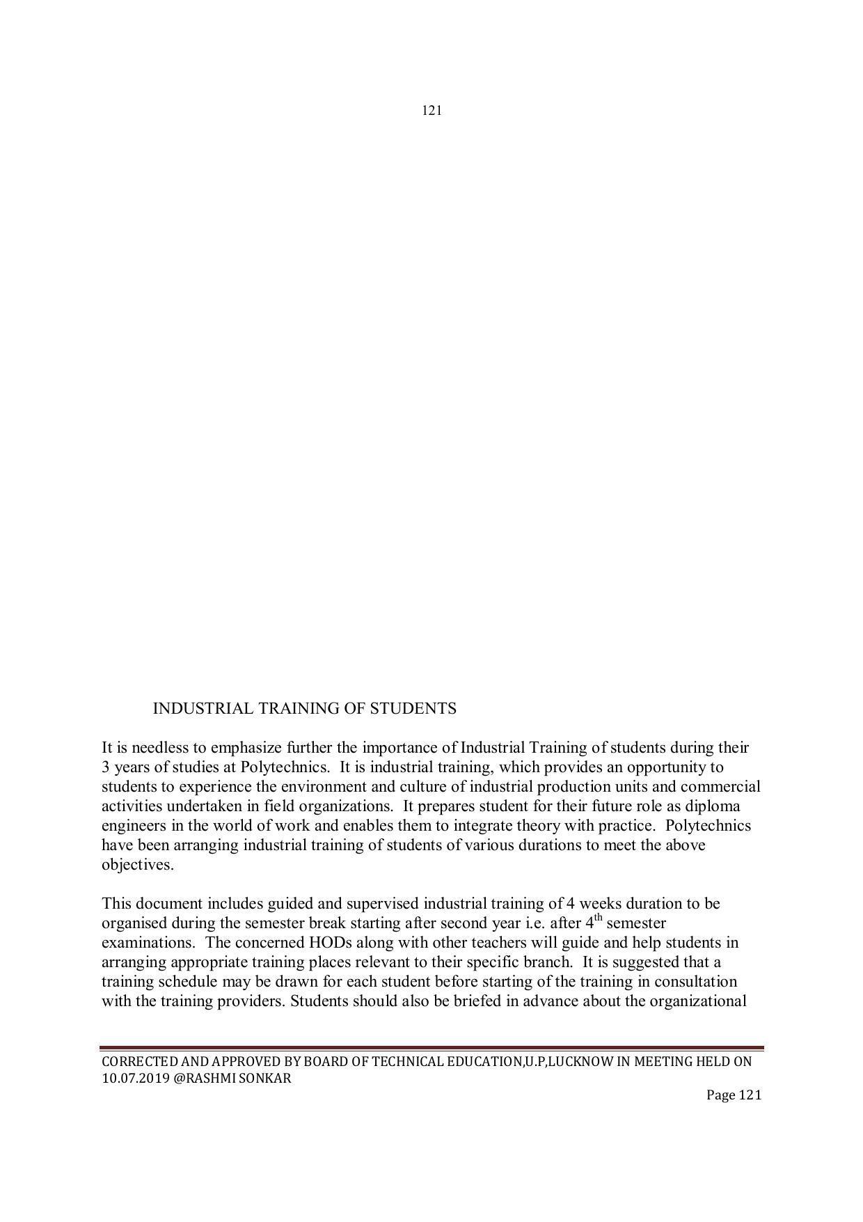 EFFECTIVE FROM JULY 2019-20 - SIX SEMESTER DIPLOMA COURSE IN INSTRUMENTATION AND CONTROL ENGINEERING - Page 123