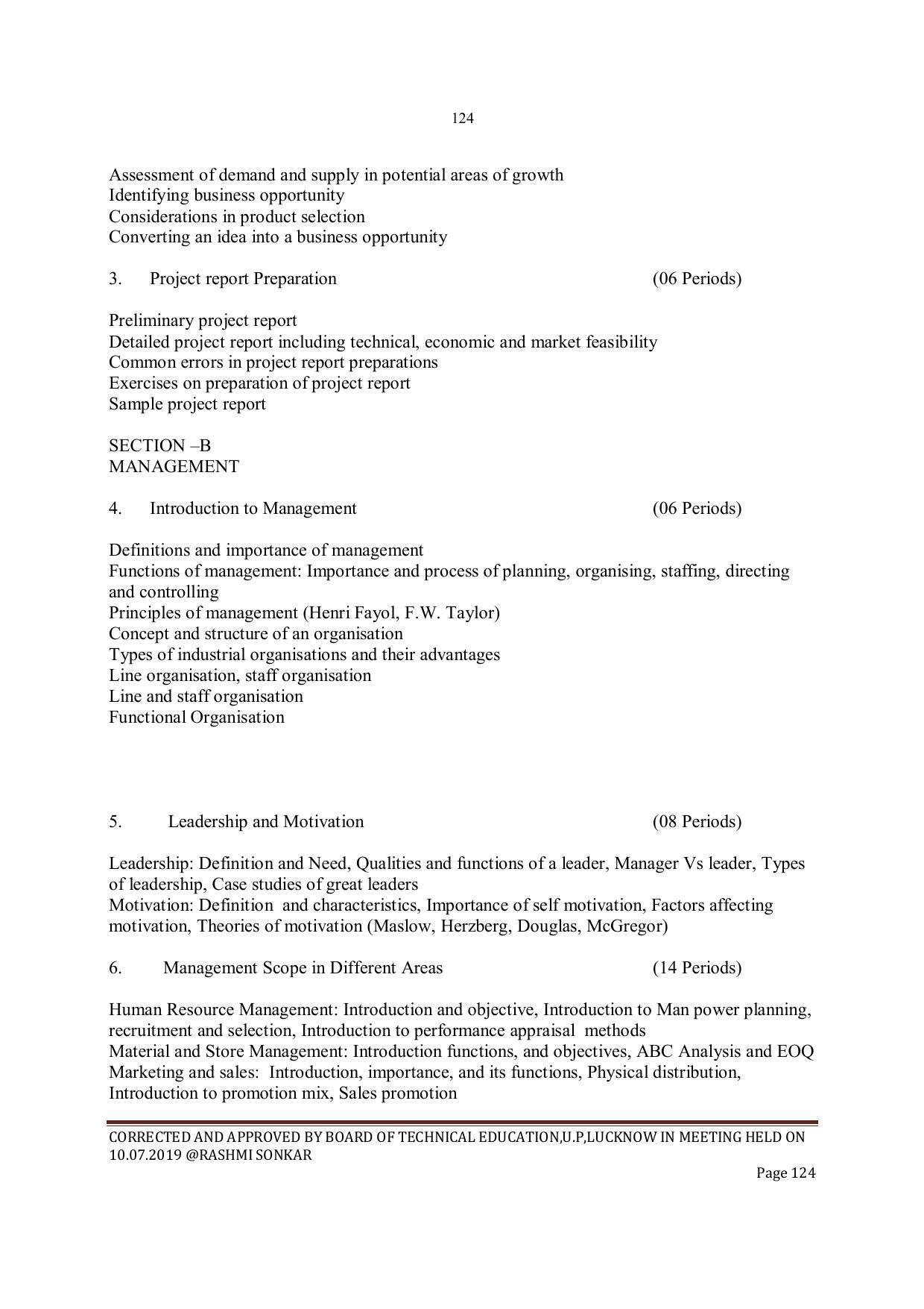 EFFECTIVE FROM JULY 2019-20 - SIX SEMESTER DIPLOMA COURSE IN INSTRUMENTATION AND CONTROL ENGINEERING - Page 126