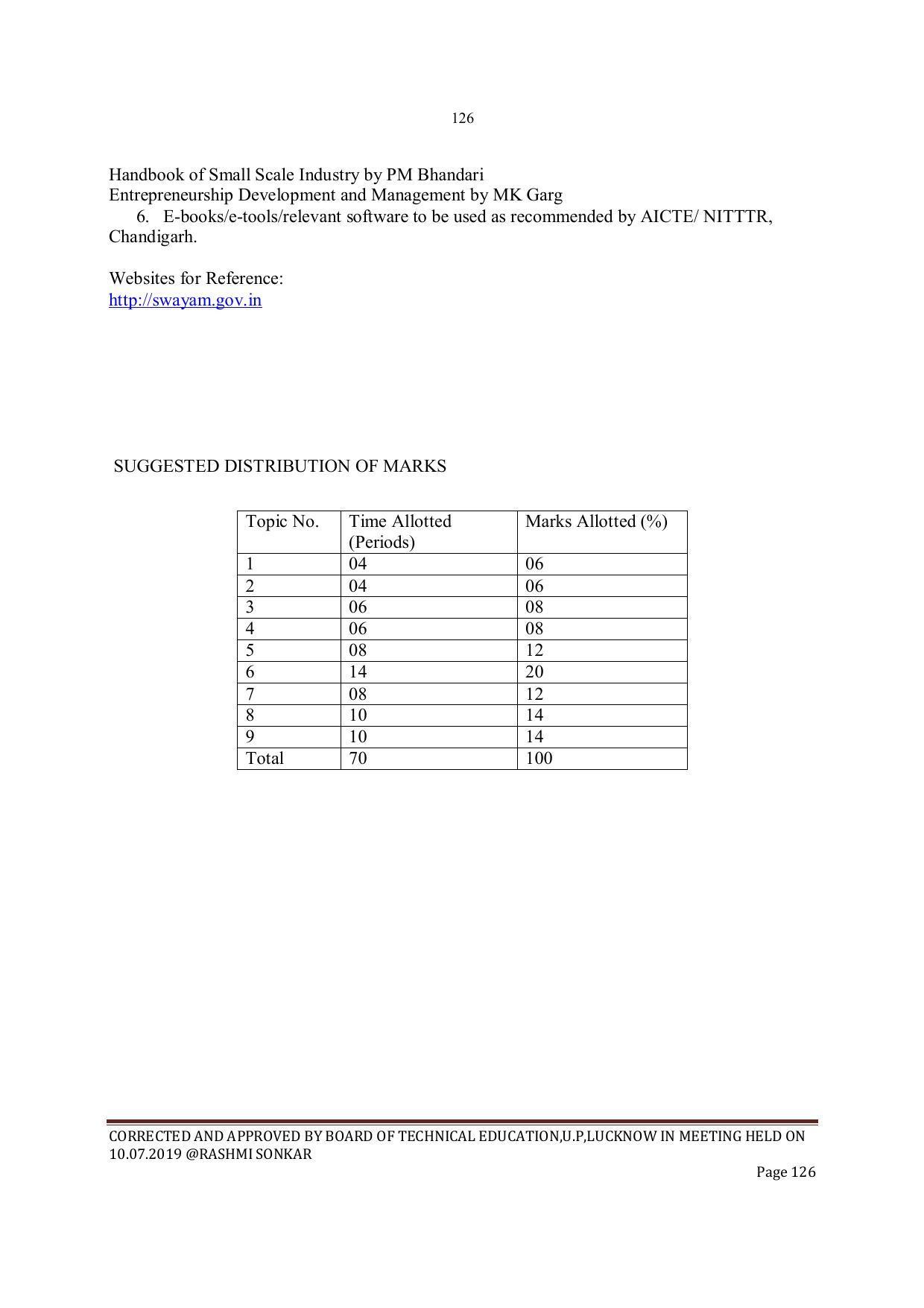 EFFECTIVE FROM JULY 2019-20 - SIX SEMESTER DIPLOMA COURSE IN INSTRUMENTATION AND CONTROL ENGINEERING - Page 128