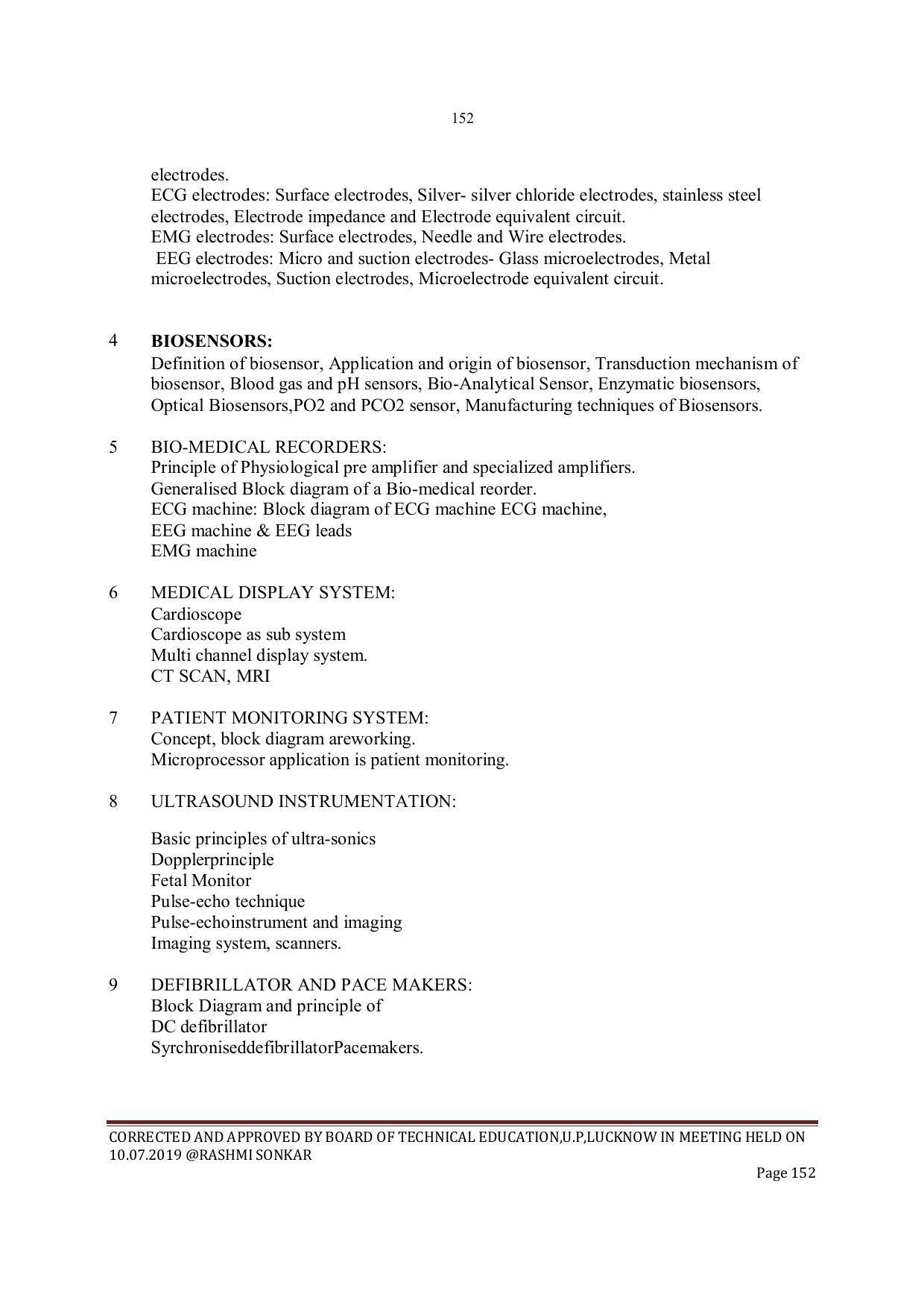 EFFECTIVE FROM JULY 2019-20 - SIX SEMESTER DIPLOMA COURSE IN INSTRUMENTATION AND CONTROL ENGINEERING - Page 154