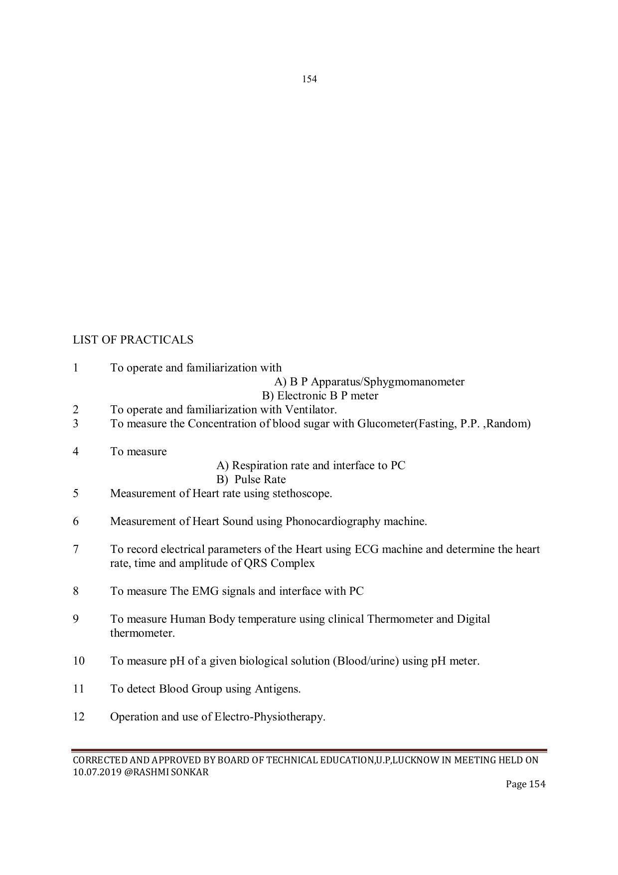 EFFECTIVE FROM JULY 2019-20 - SIX SEMESTER DIPLOMA COURSE IN INSTRUMENTATION AND CONTROL ENGINEERING - Page 156
