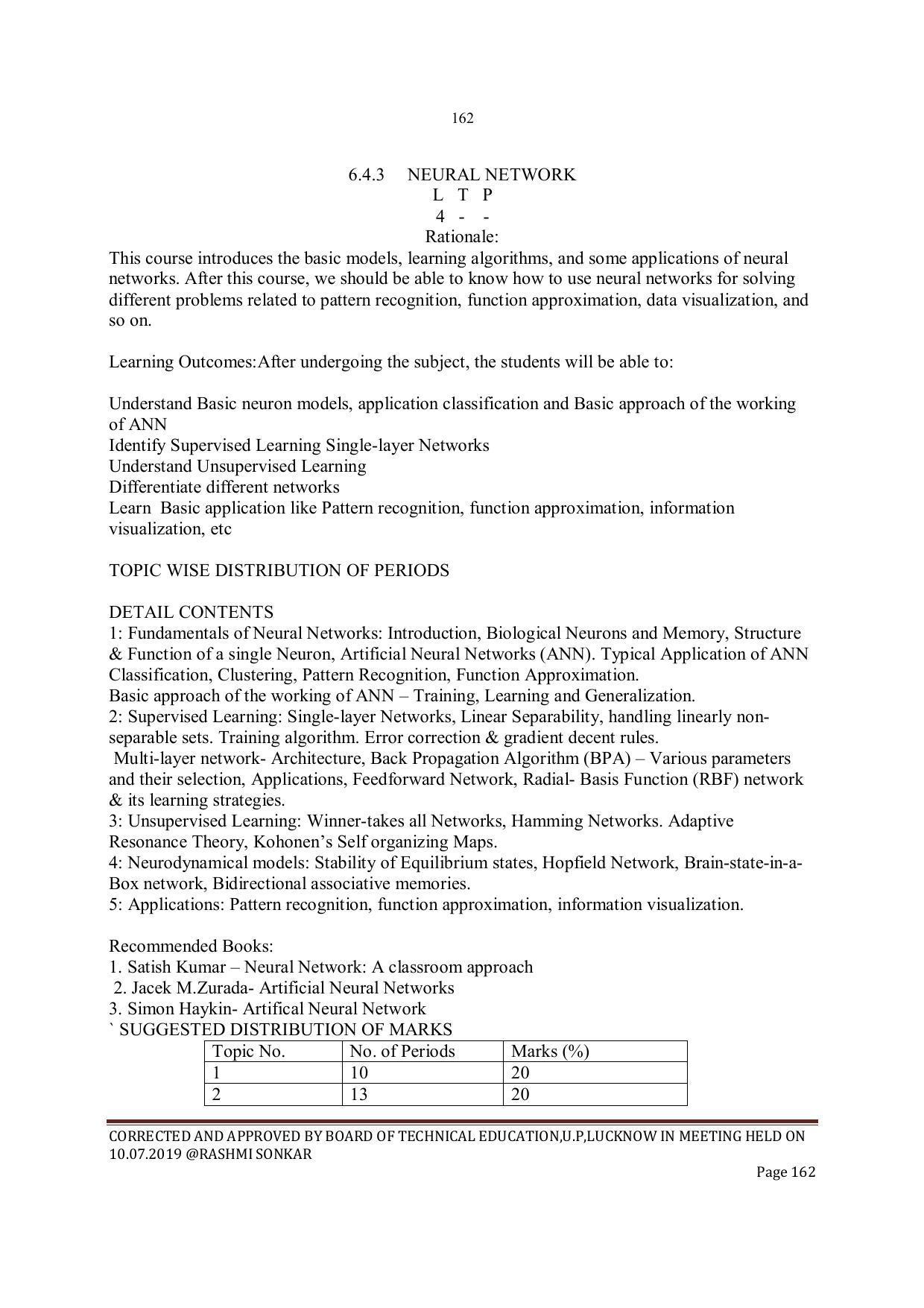 EFFECTIVE FROM JULY 2019-20 - SIX SEMESTER DIPLOMA COURSE IN INSTRUMENTATION AND CONTROL ENGINEERING - Page 164