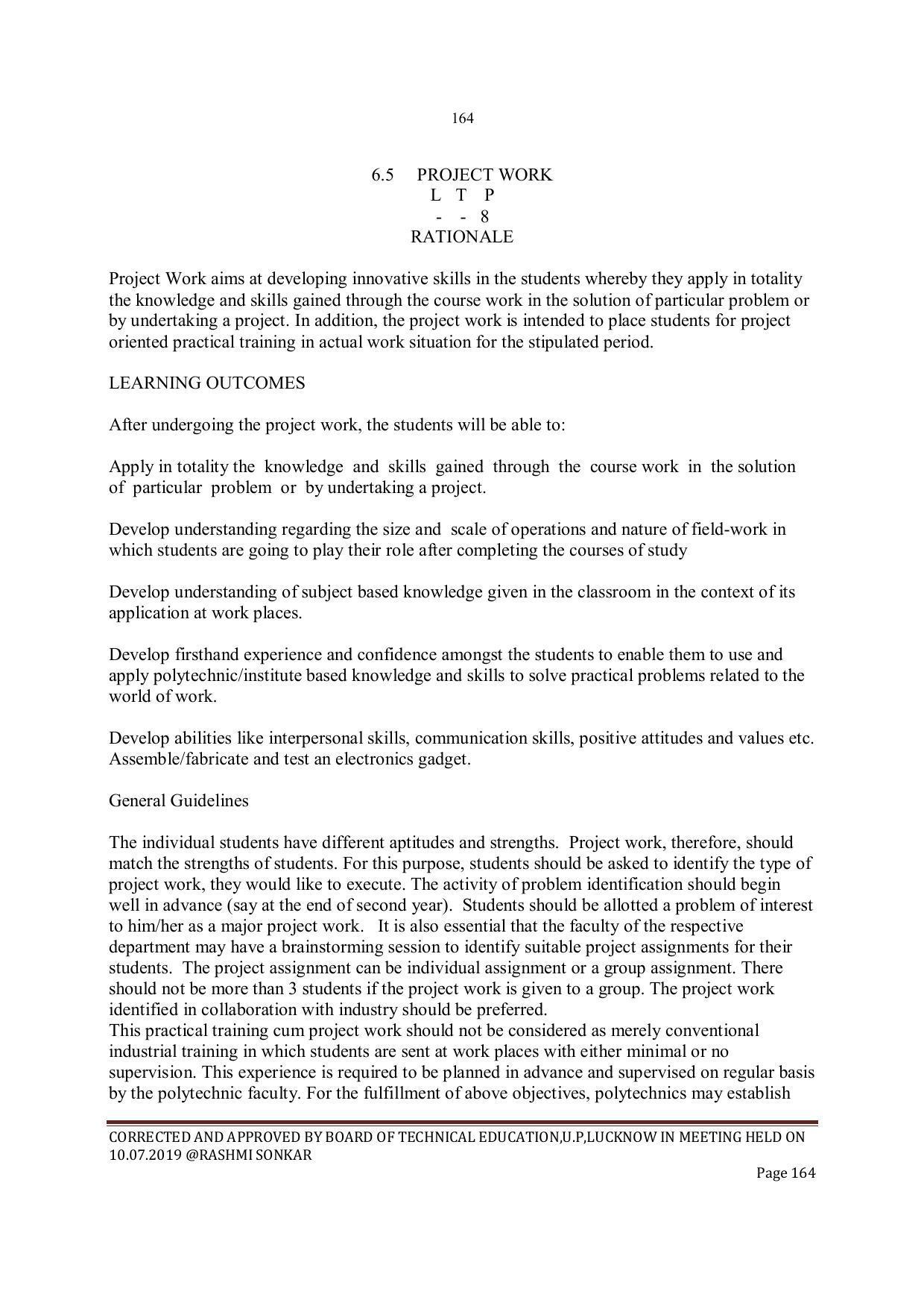 EFFECTIVE FROM JULY 2019-20 - SIX SEMESTER DIPLOMA COURSE IN INSTRUMENTATION AND CONTROL ENGINEERING - Page 166