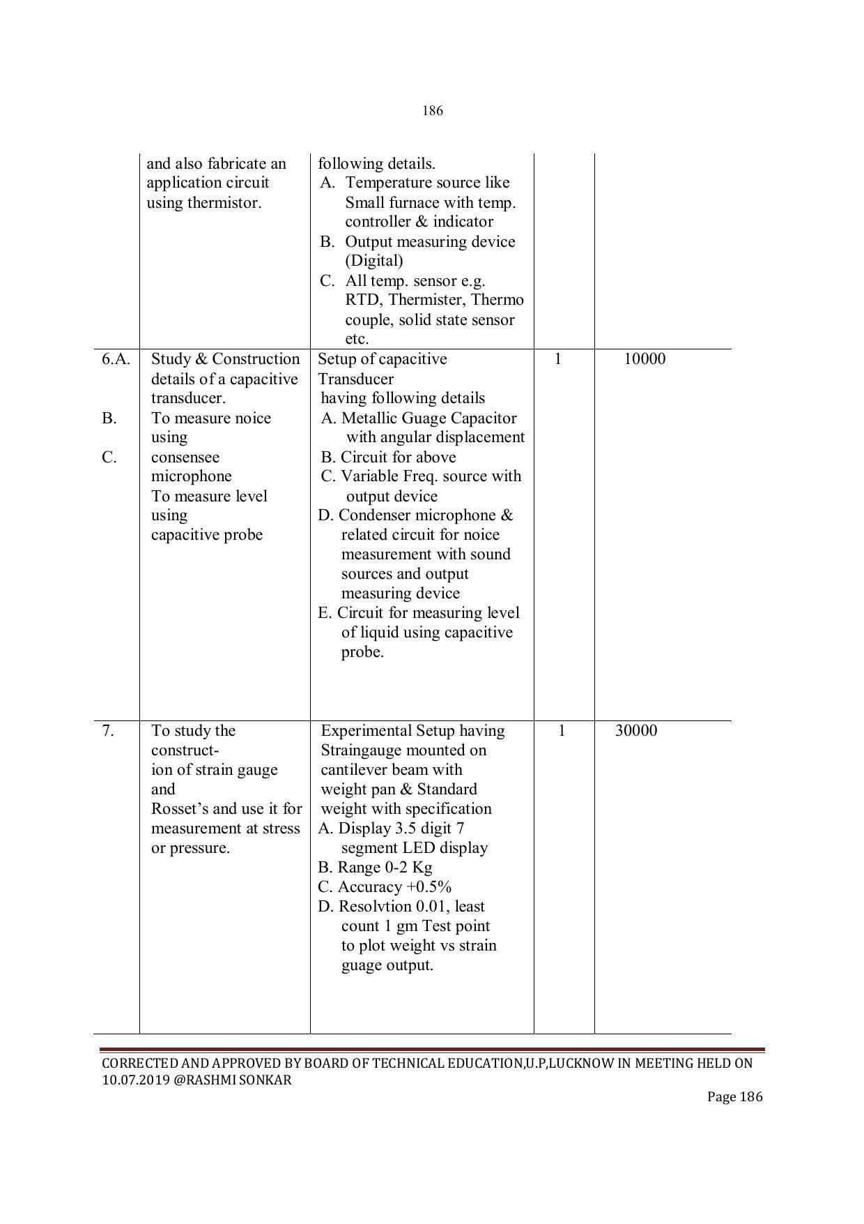 EFFECTIVE FROM JULY 2019-20 - SIX SEMESTER DIPLOMA COURSE IN INSTRUMENTATION AND CONTROL ENGINEERING - Page 188