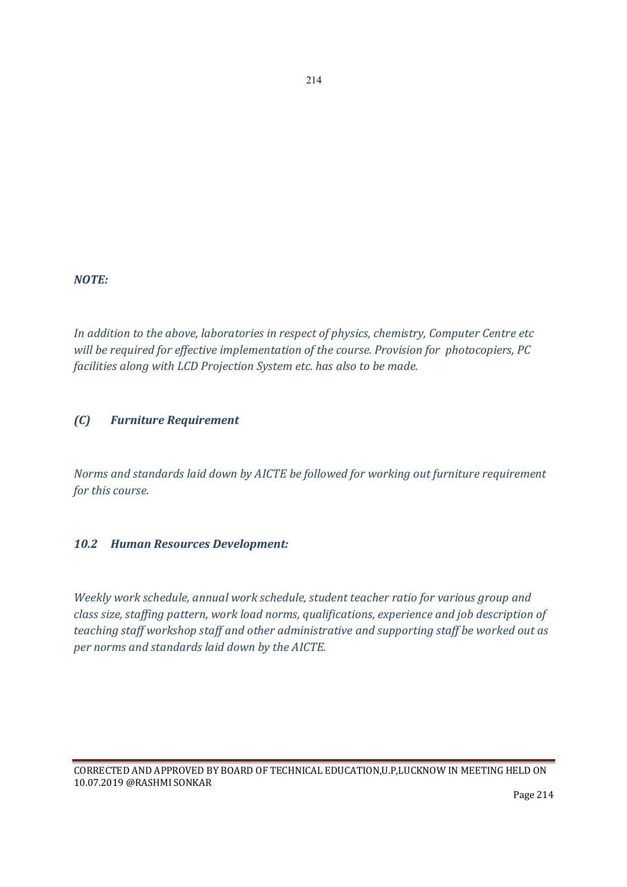 EFFECTIVE FROM JULY 2019-20 - SIX SEMESTER DIPLOMA COURSE IN INSTRUMENTATION AND CONTROL ENGINEERING - Page 216