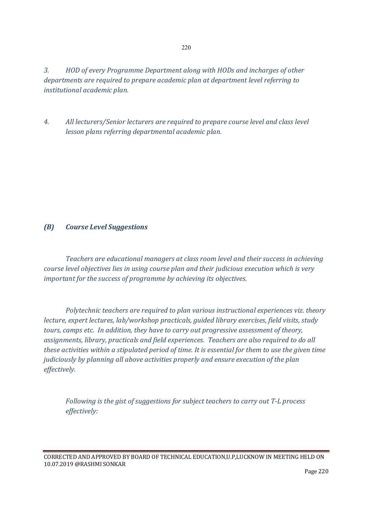 EFFECTIVE FROM JULY 2019-20 - SIX SEMESTER DIPLOMA COURSE IN INSTRUMENTATION AND CONTROL ENGINEERING - Page 222