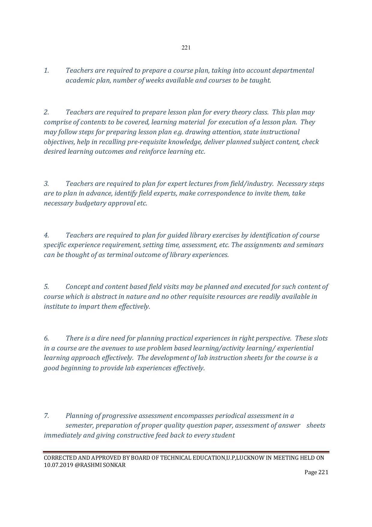 EFFECTIVE FROM JULY 2019-20 - SIX SEMESTER DIPLOMA COURSE IN INSTRUMENTATION AND CONTROL ENGINEERING - Page 223