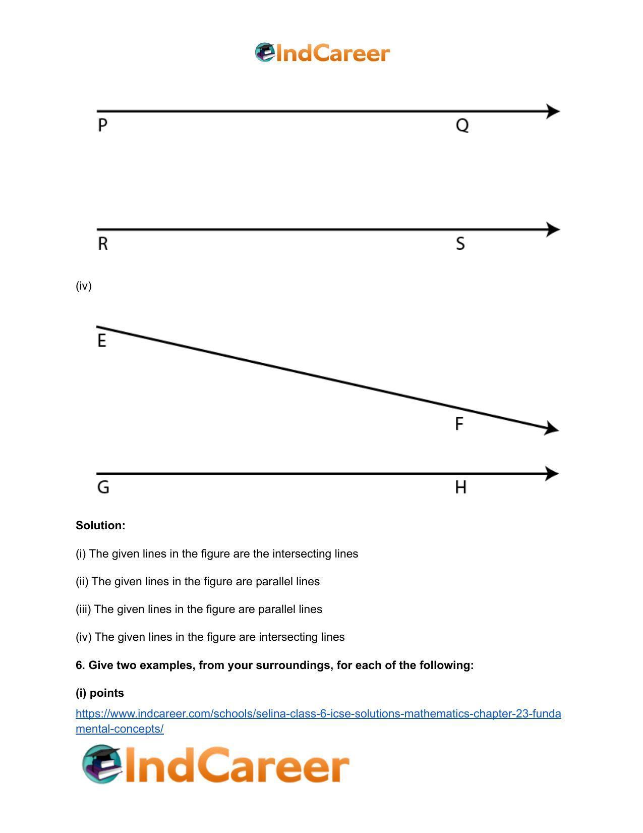 Selina Class 6 ICSE Solutions Mathematics : Chapter 23- Fundamental Concepts - Page 6