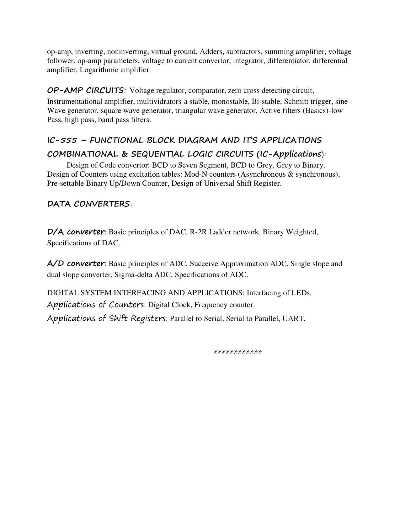 AP PGCET ELECTRONICS Syllabus - Page 3