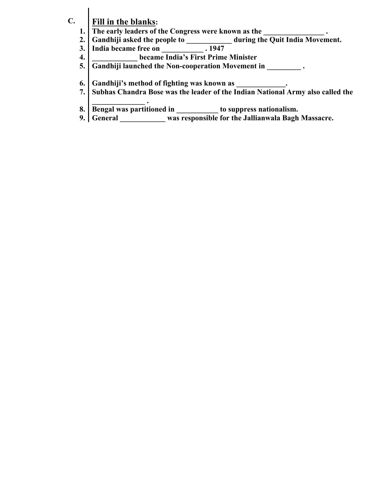 Worksheet for Class 5 Social Science Assignment 8 - Page 5