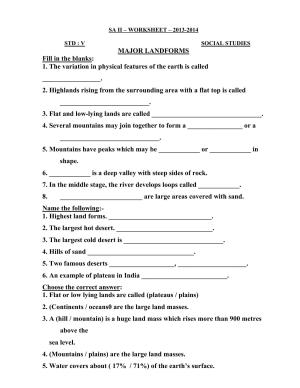 Worksheet for Class 5 Social Science Assignment 8