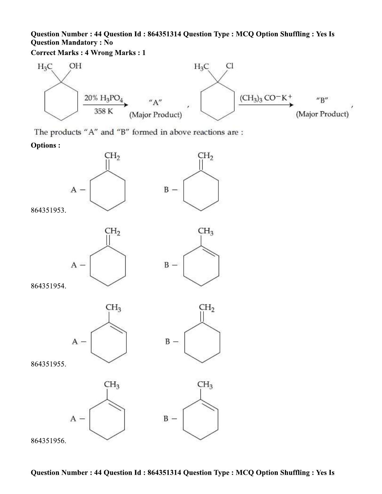 JEE Mains 2021: BTech EMA (Shift 1) 16-03-2021 Question Paper - Page 52