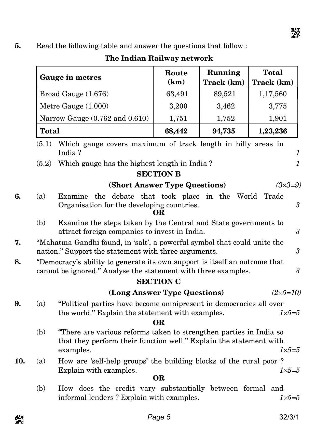 CBSE Class 10 32-3-1 Social Science 2022 Question Paper - Page 5