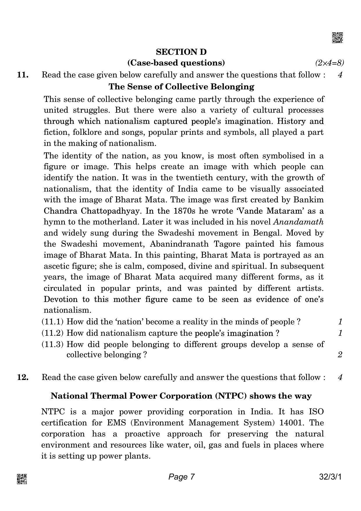 CBSE Class 10 32-3-1 Social Science 2022 Question Paper - Page 7