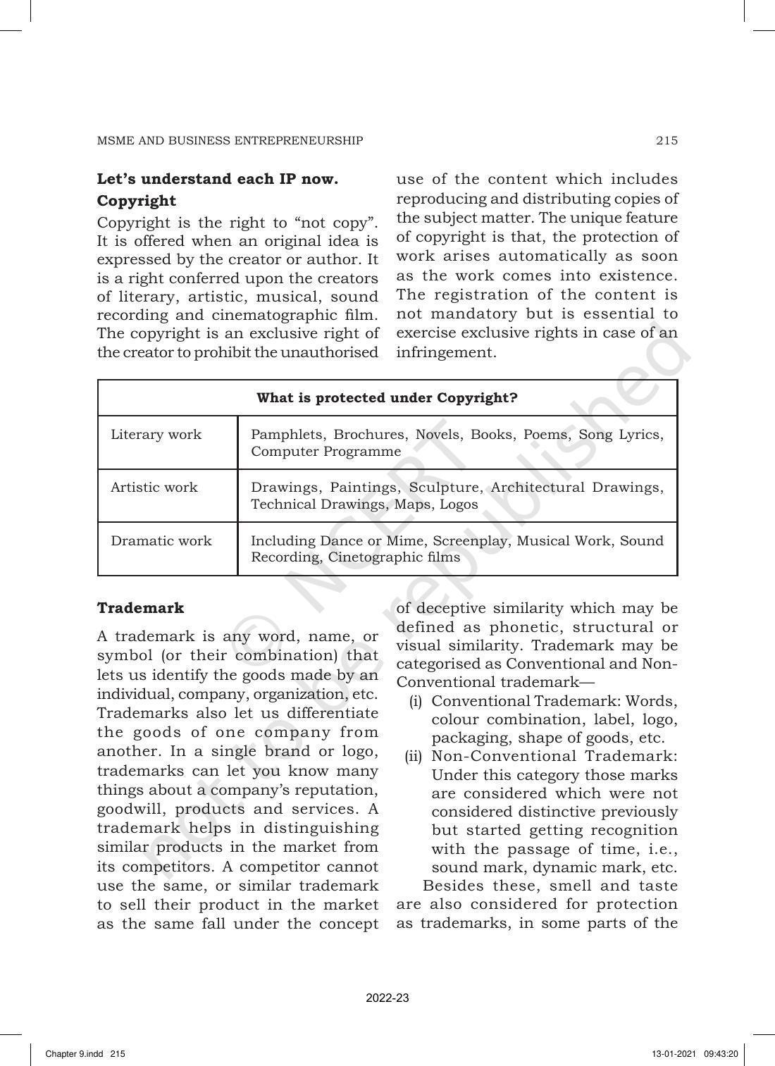 NCERT Book for Class 11 Business Studies Chapter 9 Small Business - Page 12