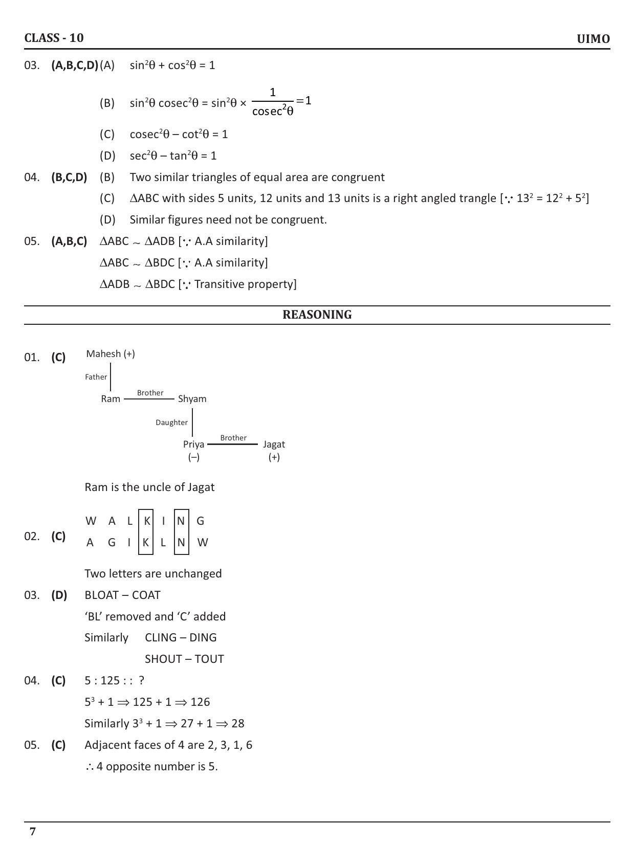 UIMO Class 10 2023 Sample Paper - Page 7