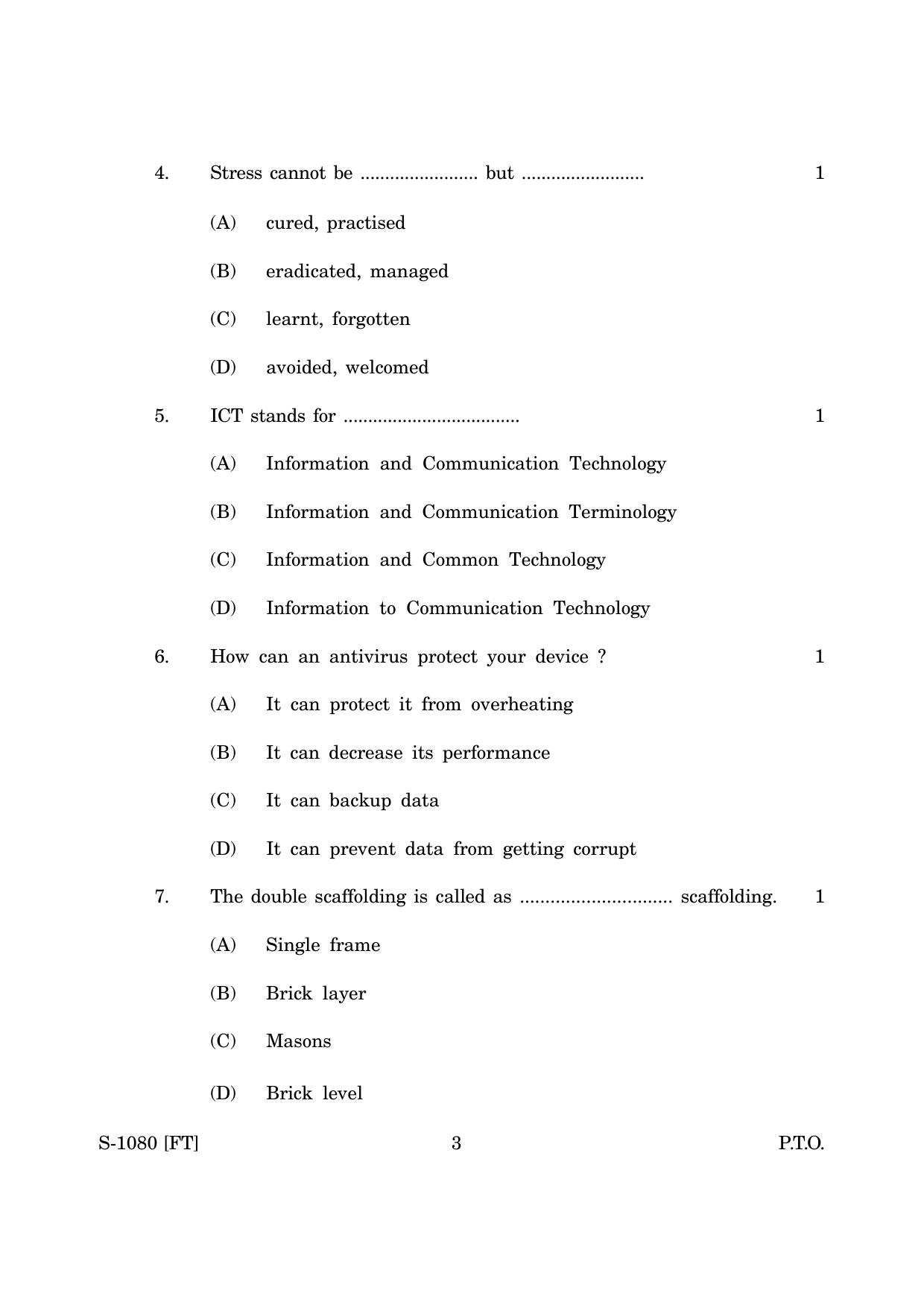 Goa Board Class 10 Construction (November 2022) Question Paper - Page 3