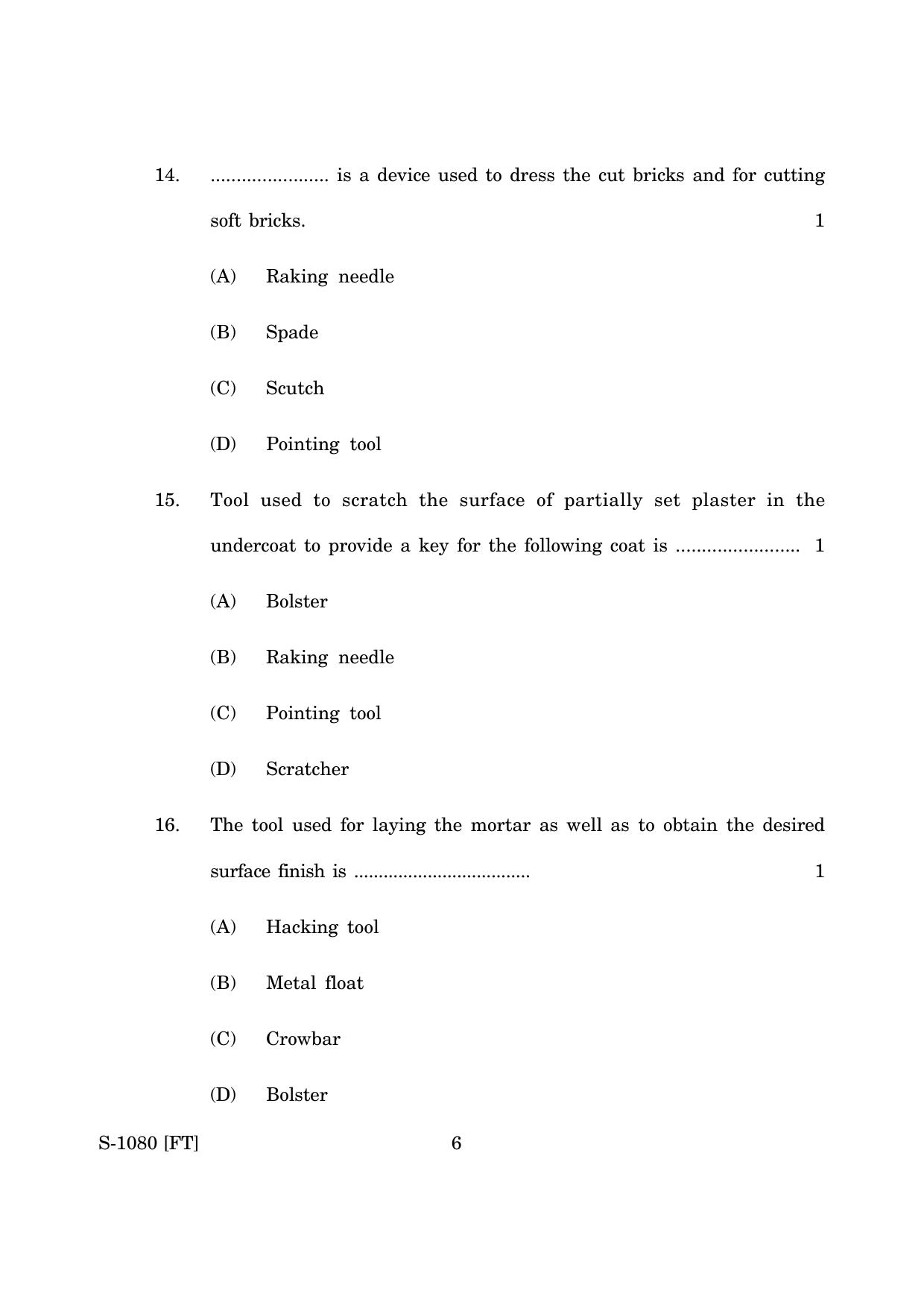 Goa Board Class 10 Construction (November 2022) Question Paper - Page 6