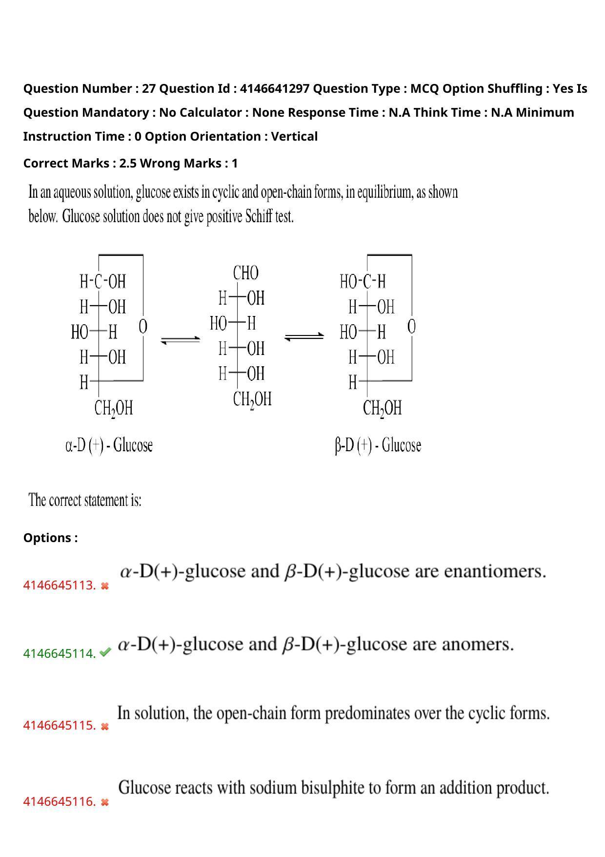 NEST 2023 Shift 2 Question Paper with Answer Keys - Page 38