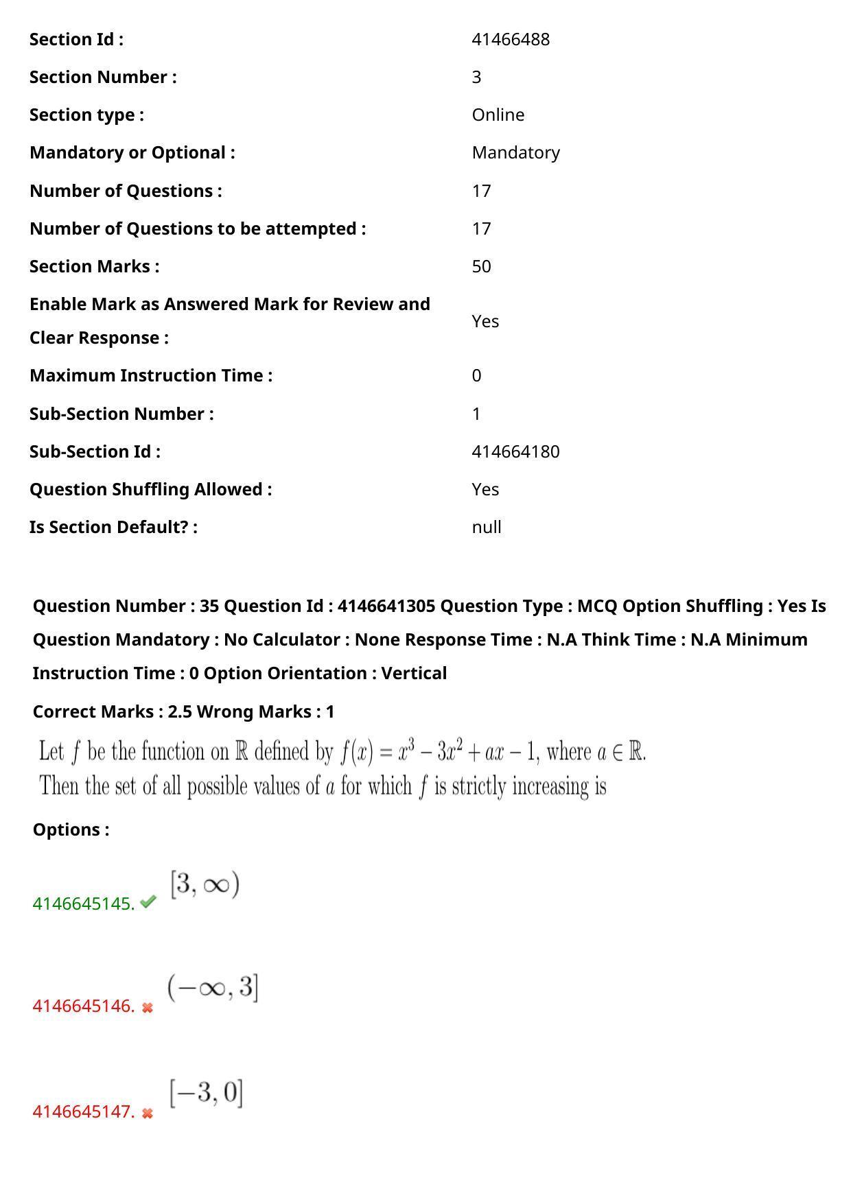 NEST 2023 Shift 2 Question Paper with Answer Keys - Page 46